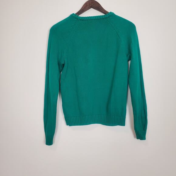 Lands End Drifter Sweater Green M/P 10-12 - Picture 5 of 7